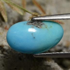Turquesa azul natural 1,34ct, forma extravagante, opaco