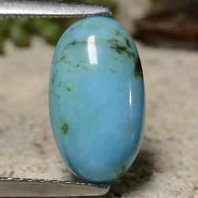 Turquesa azul natural 1,95ct, corte oval, opaco