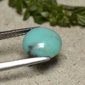 Turquesa azul natural 1,95ct, corte redondo, opaco