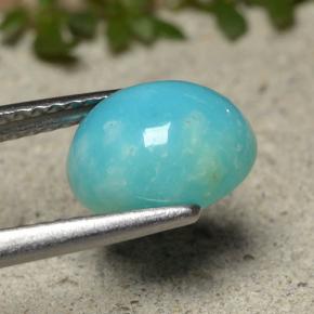 Turquesa azul natural 1,84ct, corte oval, opaco
