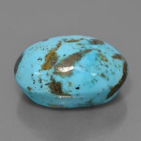 Turquesa azul natural 65,42ct, corte oval, opaco