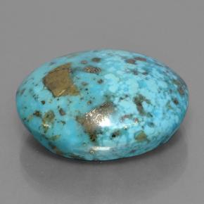 Turquesa azul natural 39,07ct, corte oval, opaco