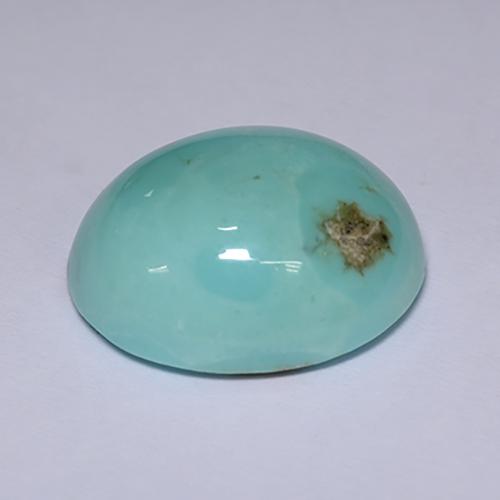 Turquesa azul natural 17,82ct, corte oval, opaco