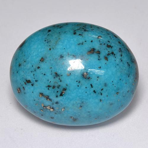 Turquesa turquesa natural 23,76ct, corte oval, opaco