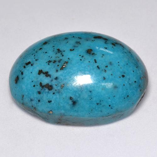 Turquesa turquesa natural 23,76ct, corte oval, opaco