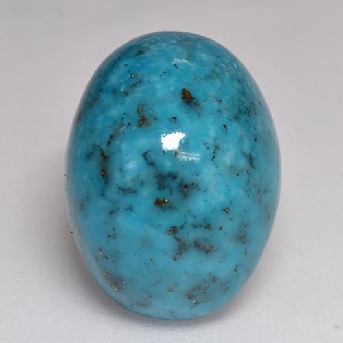 Turquesa Azul esverdeado escuro Natural 20.17ct, Corte Oval, Opaco