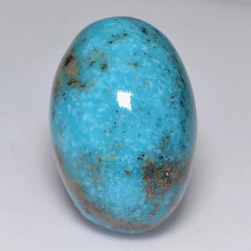 Turquesa turquesa natural 31,22ct, corte oval, opaco