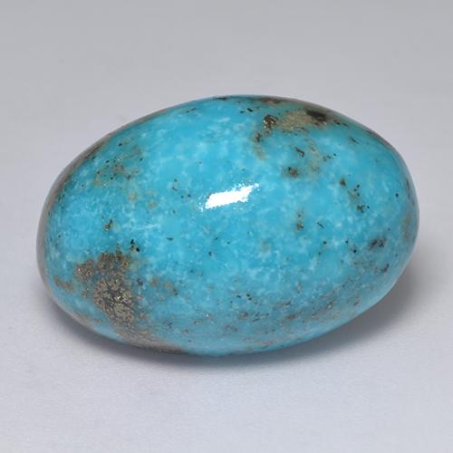 Turquesa turquesa natural 31,22ct, corte oval, opaco