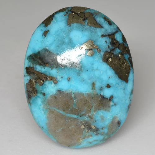 Turquesa turquesa natural 24,20ct, corte oval, opaco