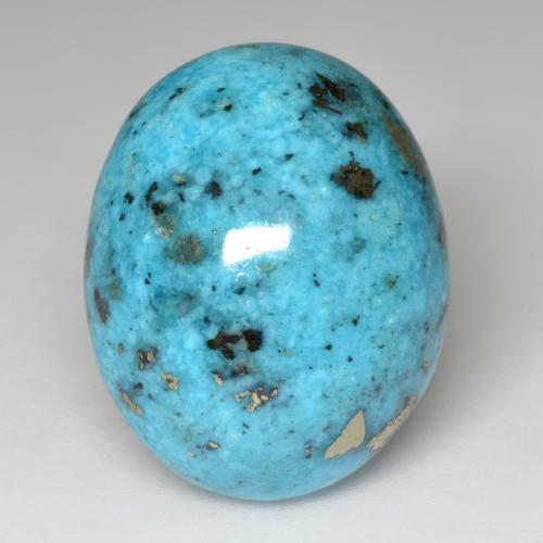 Turquesa turquesa natural 32,85ct, corte oval, opaco