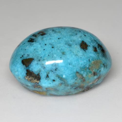 Turquesa turquesa natural 32,85ct, corte oval, opaco