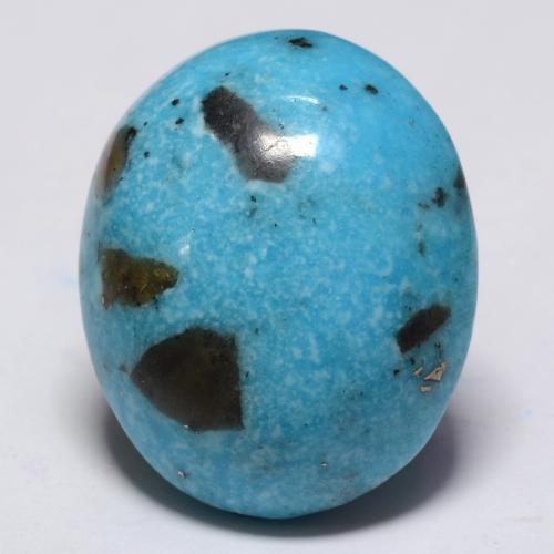 Turquesa turquesa natural 27,28ct, corte oval, opaco