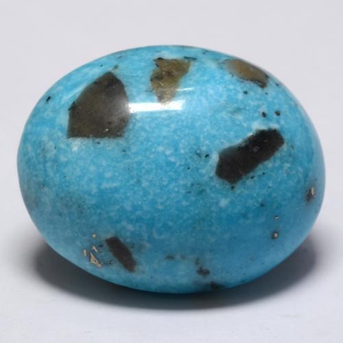 Turquesa turquesa natural 27,28ct, corte oval, opaco