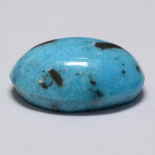 Turquesa turquesa natural 27,28ct, corte oval, opaco