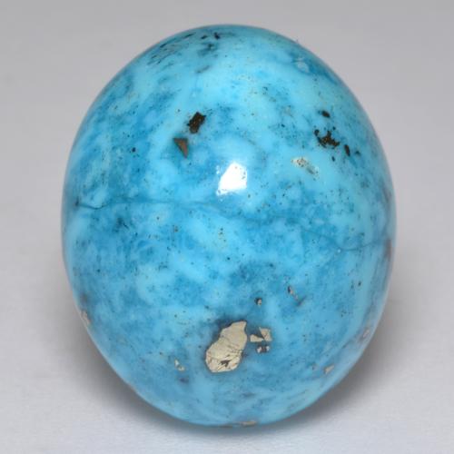 Turquesa turquesa natural 27,18ct, corte oval, opaco