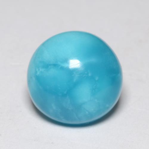 Turquesa turquesa natural 2,32ct, corte redondo, opaco