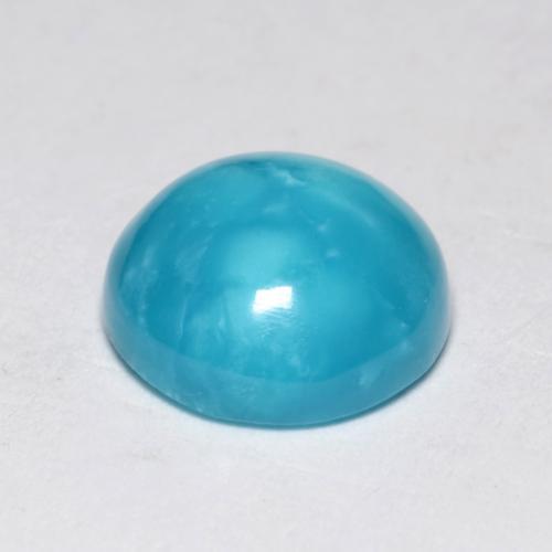 Turquesa turquesa natural 2,32ct, corte redondo, opaco