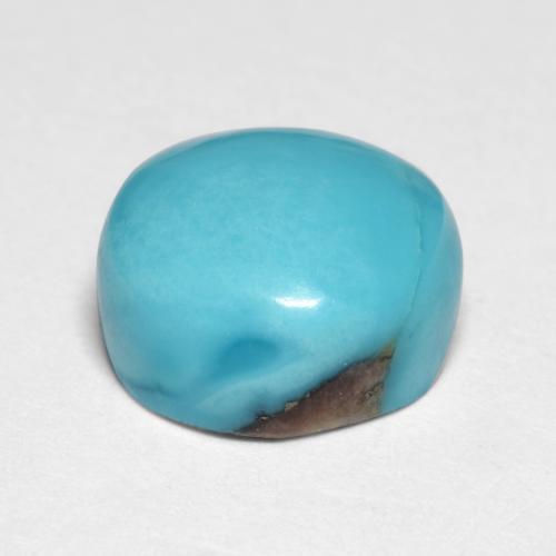 Turquesa turquesa natural 4,57ct, corte redondo, opaco