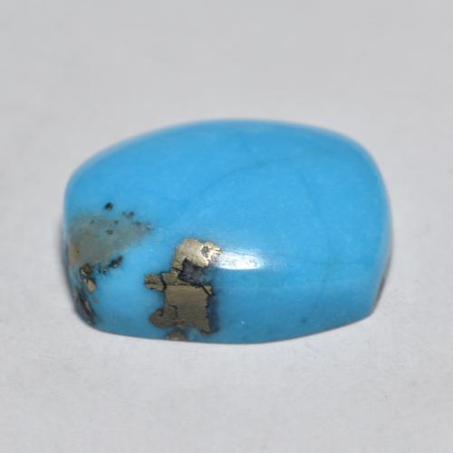 Turquesa turquesa natural 3,56ct, almofada cortada, opaco