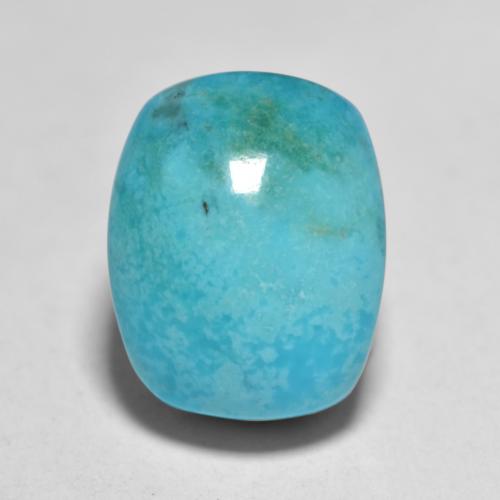 Turquesa turquesa natural 6,25ct, almofada cortada, opaco