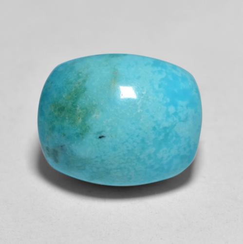 Turquesa turquesa natural 6,25ct, almofada cortada, opaco
