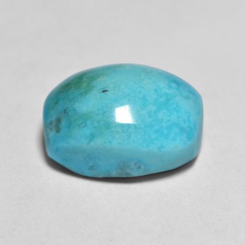 Turquesa turquesa natural 6,25ct, almofada cortada, opaco