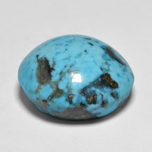 Turquesa turquesa natural 18,58ct, corte redondo, opaco