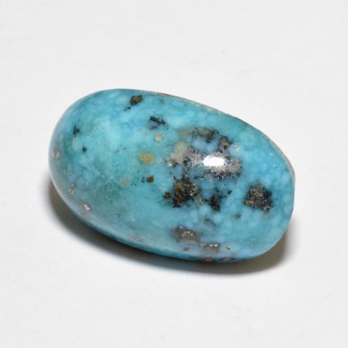 Turquesa turquesa natural 11,43ct, corte oval, opaco