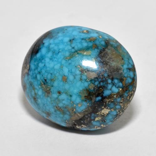 Turquesa turquesa natural 22,66ct, corte oval, opaco