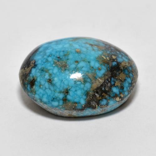 Turquesa turquesa natural 22,66ct, corte oval, opaco