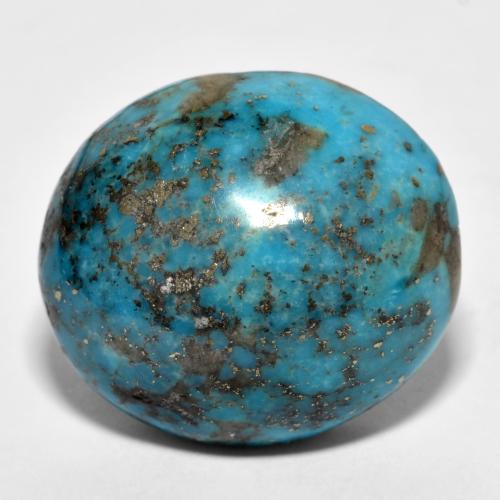 Turquesa turquesa natural 32,76ct, corte oval, opaco