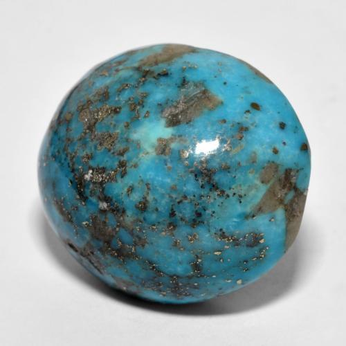 Turquesa turquesa natural 32,76ct, corte oval, opaco