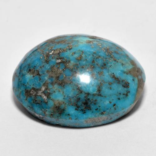 Turquesa turquesa natural 32,76ct, corte oval, opaco
