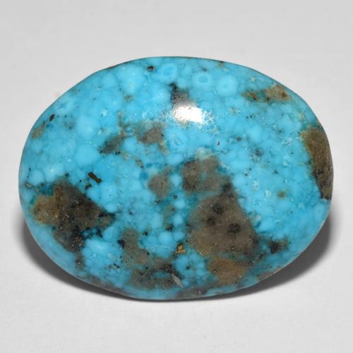 Turquesa turquesa natural 26,05ct, corte oval, opaco
