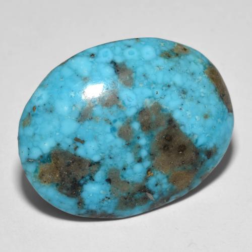Turquesa turquesa natural 26,05ct, corte oval, opaco