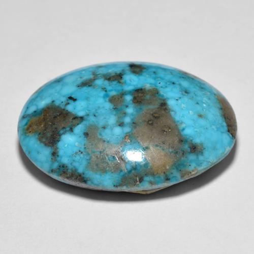 Turquesa turquesa natural 26,05ct, corte oval, opaco
