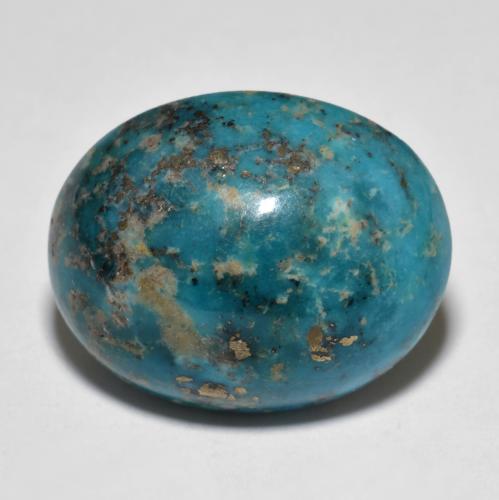 Turquesa turquesa natural 22,71ct, corte oval, opaco