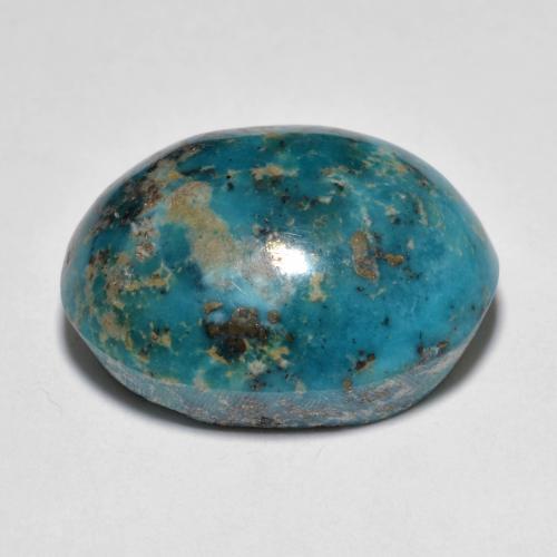Turquesa turquesa natural 22,71ct, corte oval, opaco