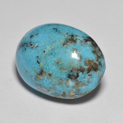 Turquesa turquesa natural 21,02ct, corte oval, opaco
