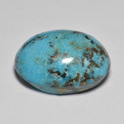 Turquesa turquesa natural 21,02ct, corte oval, opaco