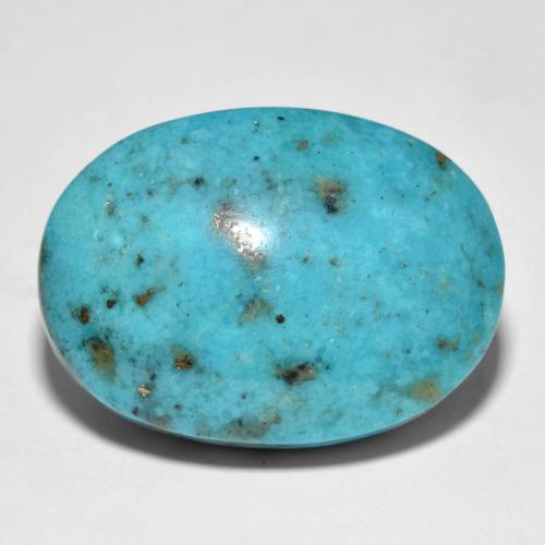 Turquesa Azul-esverdeado Natural 20.11ct, Corte Oval, Opaco