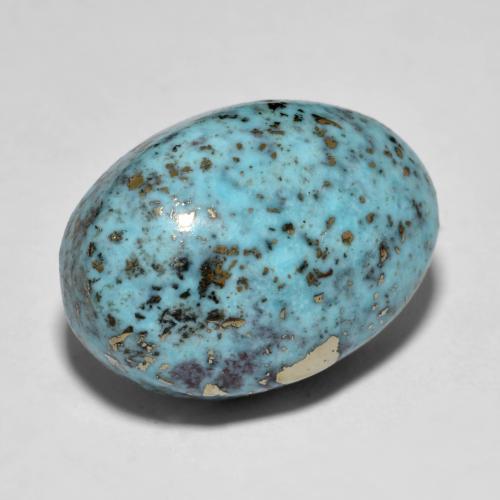 Turquesa turquesa natural 15,80ct, corte oval, opaco