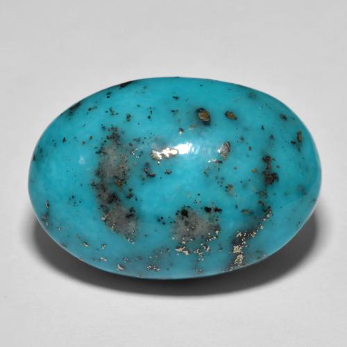 Turquesa turquesa natural 23,92ct, corte oval, opaco
