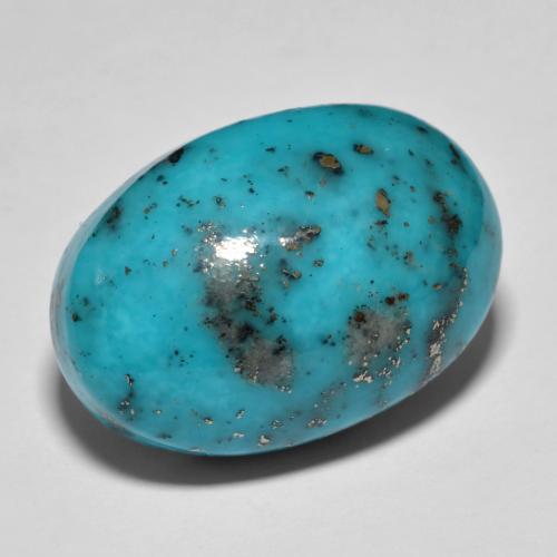 Turquesa turquesa natural 23,92ct, corte oval, opaco