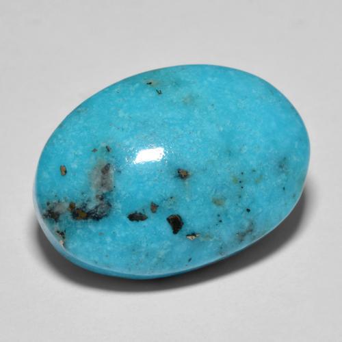 Turquesa turquesa natural 19,79ct, corte oval, opaco