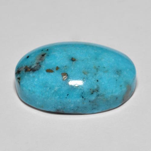 Turquesa turquesa natural 19,79ct, corte oval, opaco