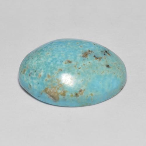Turquesa turquesa natural 9,90ct, corte oval, opaco