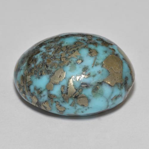 Turquesa turquesa natural 31,45ct, corte oval, opaco