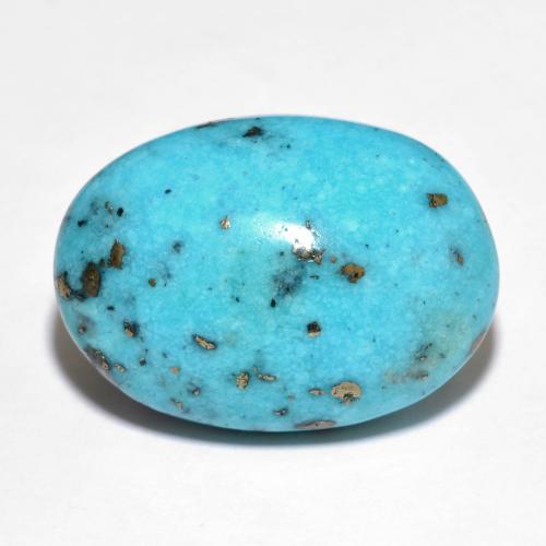 Turquesa turquesa natural 19,82ct, corte oval, opaco