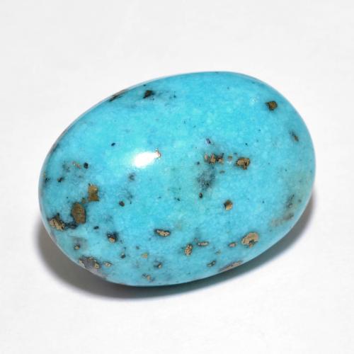 Turquesa turquesa natural 19,82ct, corte oval, opaco
